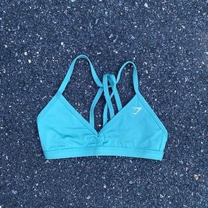 gymshark minimal sports bra in hoya green
